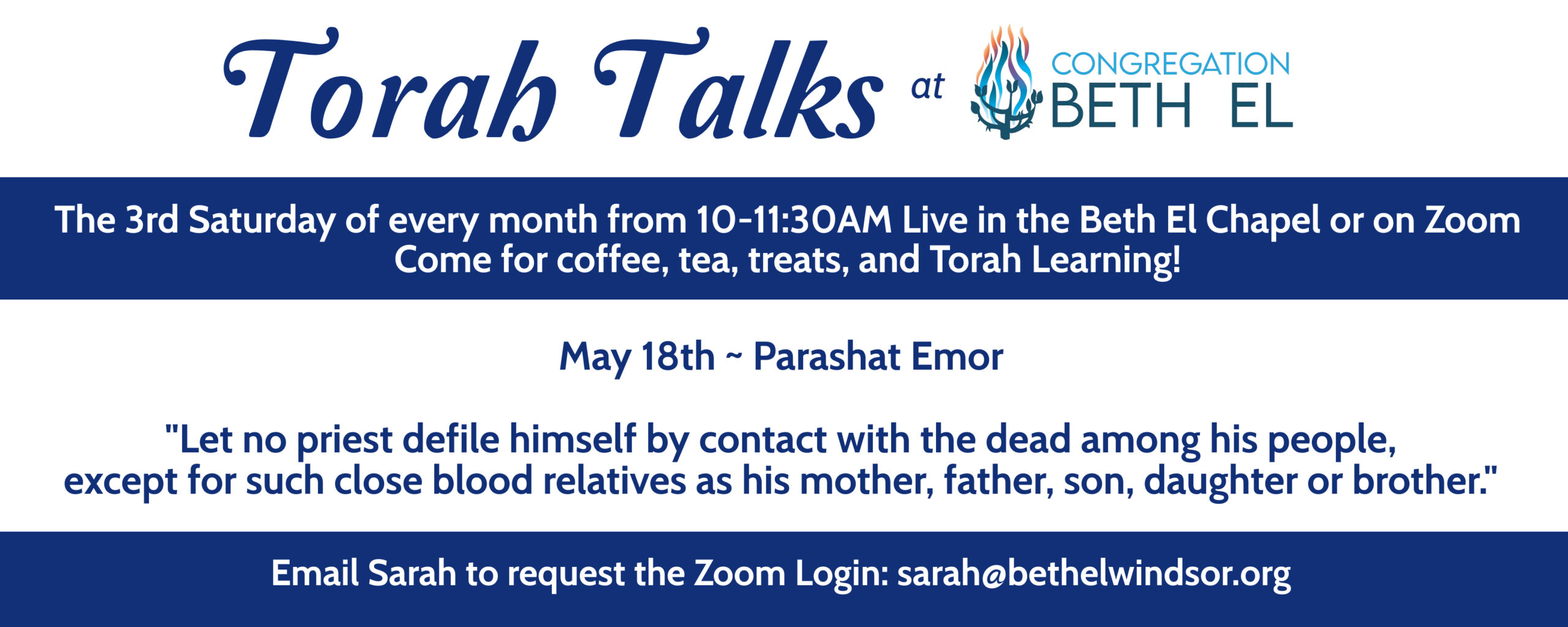 Torah Talk - May 2024