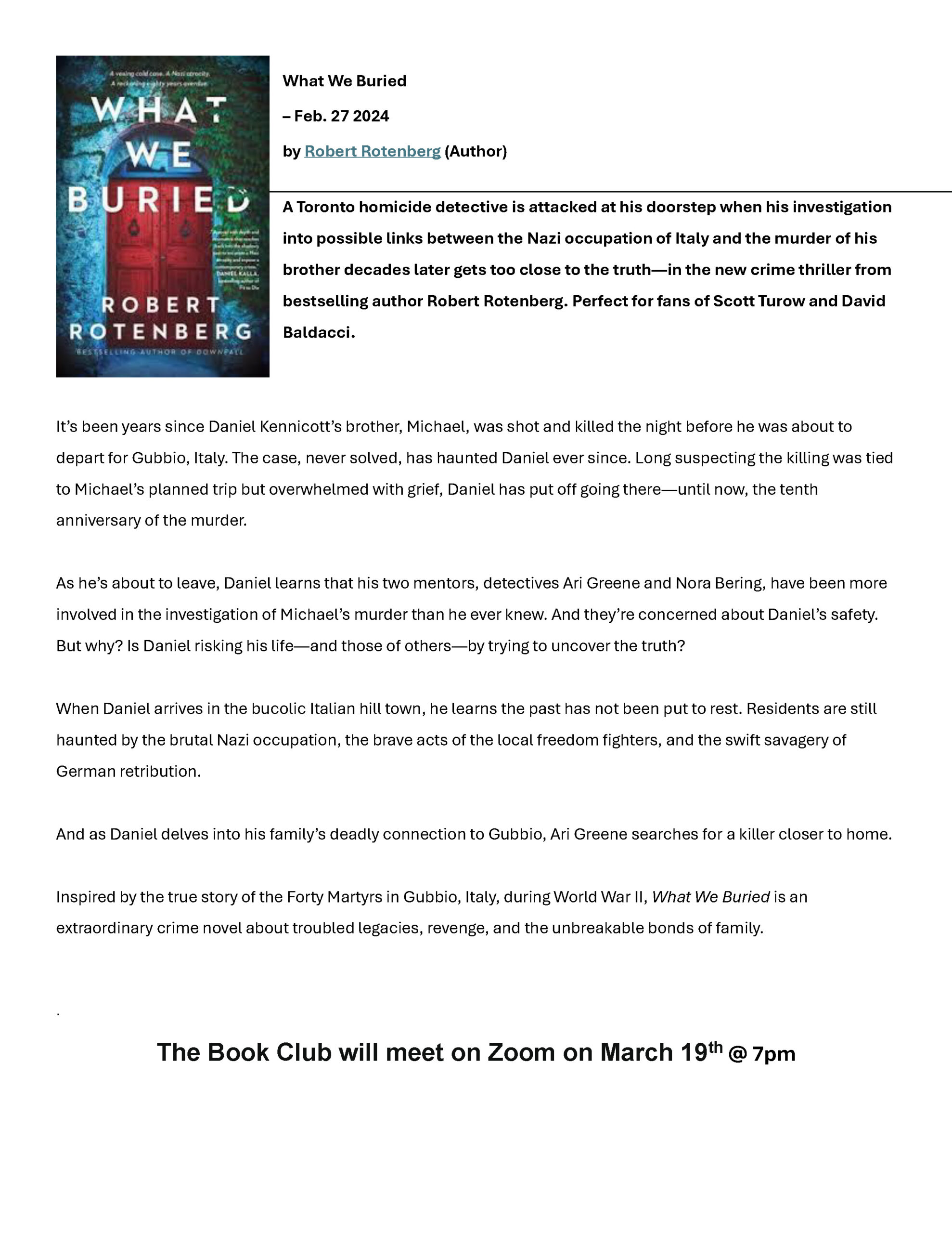 Book Club March