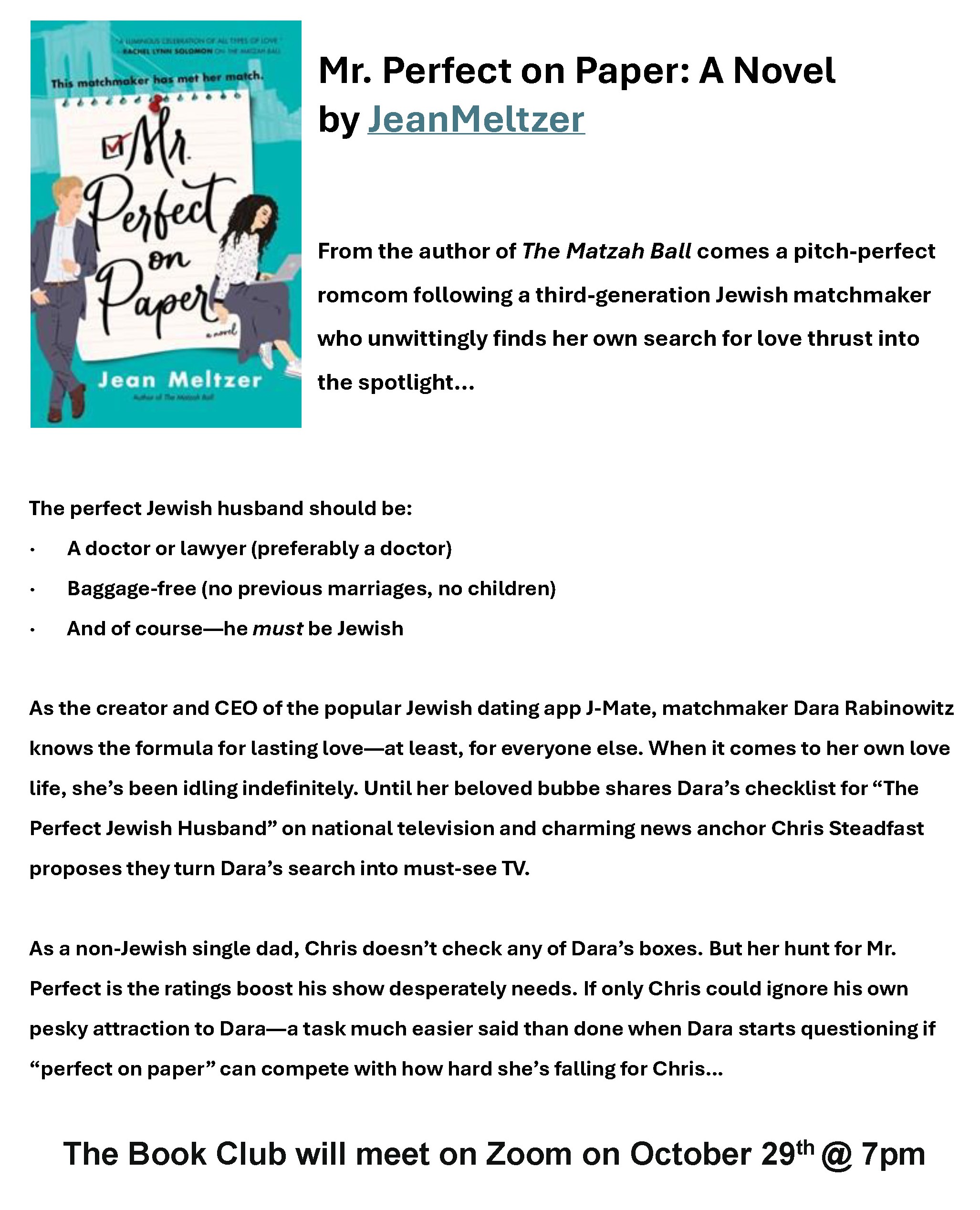 Book Club October