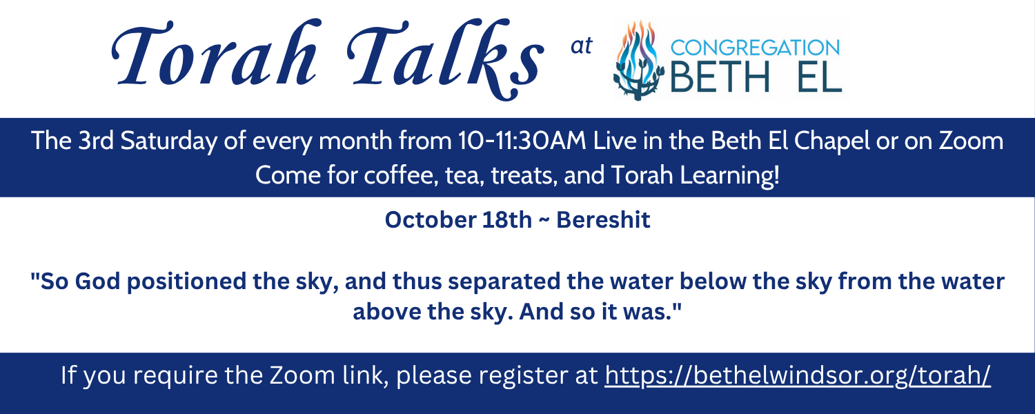 OCTOBER TORAH TALKS REVISED