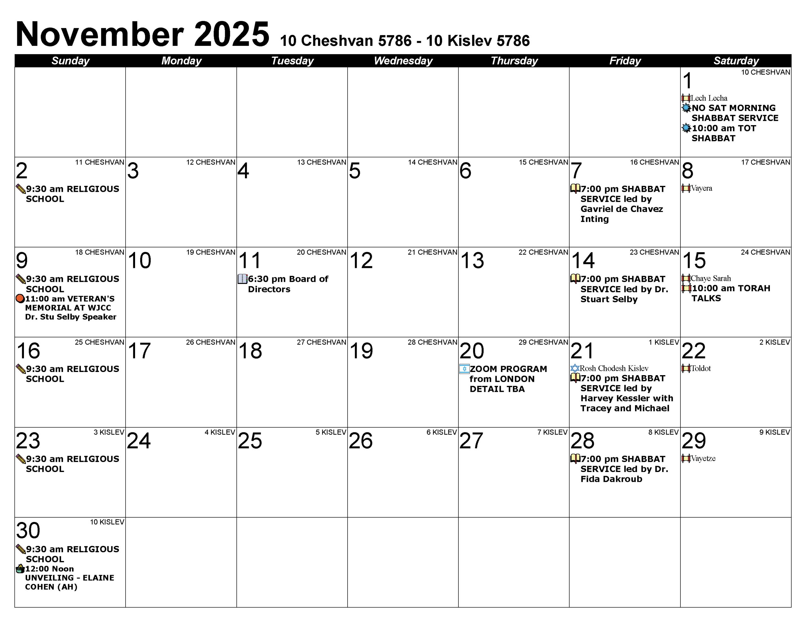 Calendar Nov. 2025